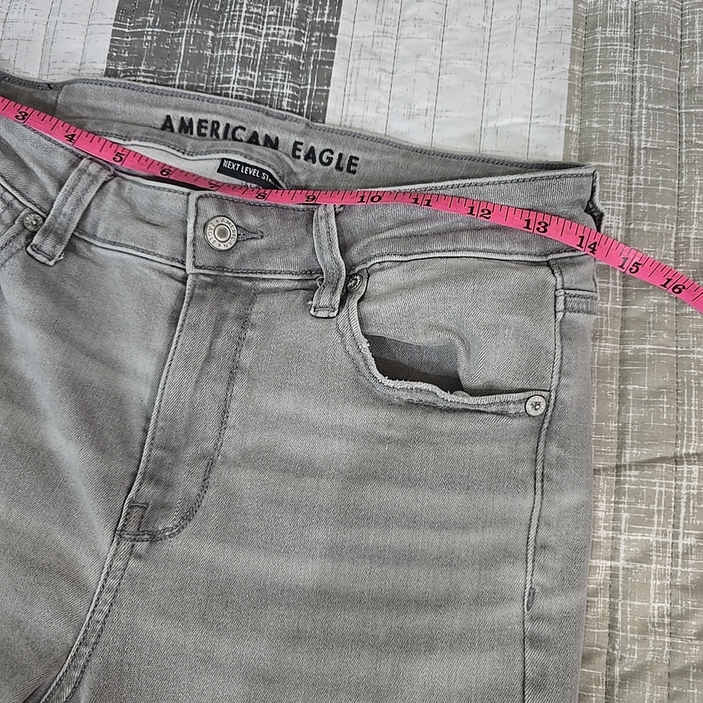 American Eagle Outfitters Real Good Upcycled Ne(x)t Level Grey Wash Sz 8 X Short - Picture 5 of 9